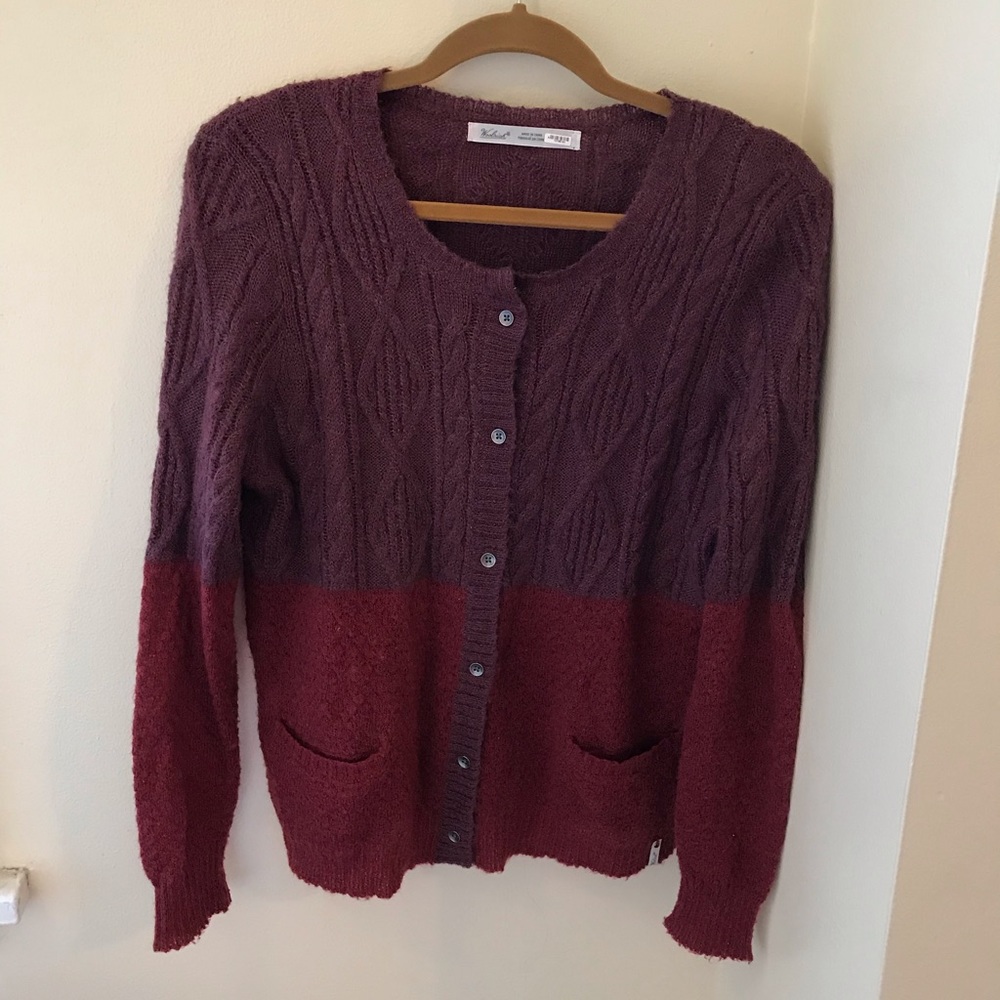Two-toned Woolrich cardigan